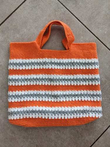 Sac cabas crochet fait - crochet,