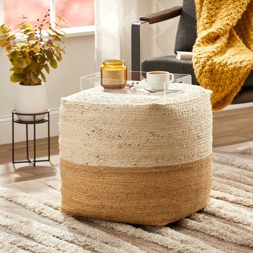 Pouf jute handmade - jute, natural