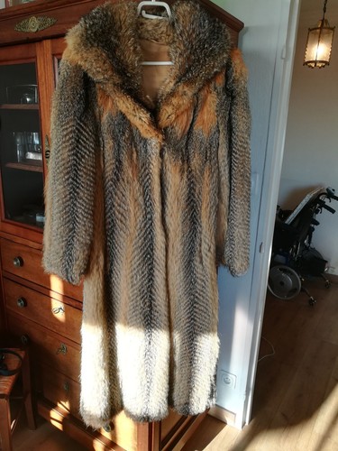 Manteau fourrure veritable - manteau,