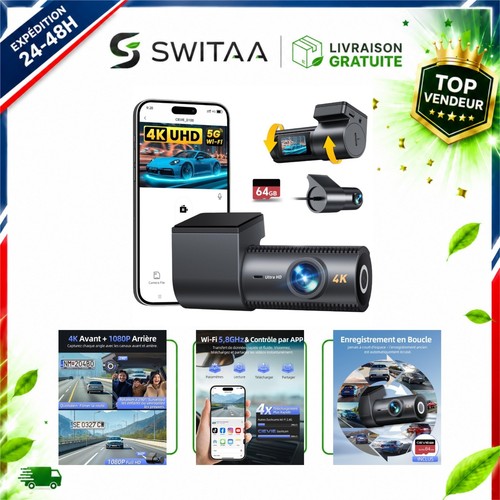 Dashcam voiture avant arrière - dashcam,