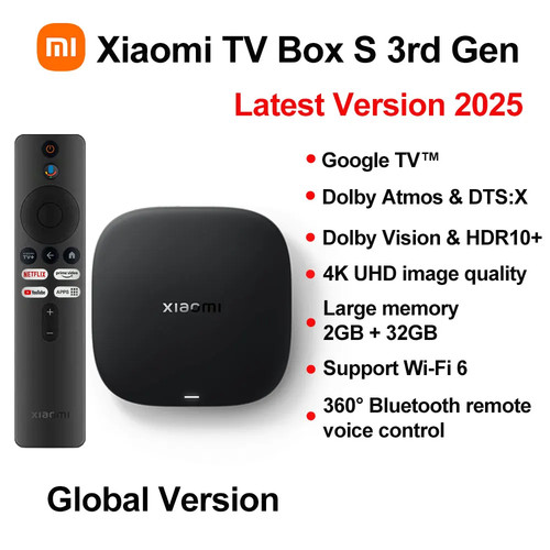 Xiaomi box 3rd gen 4k - tv,