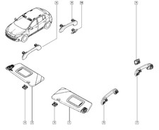 Pare soleil gauche d'origine RENAULT Megane III 964018287R