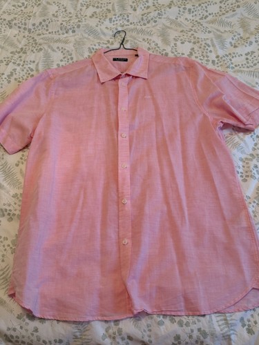 Chemise manche courte rose