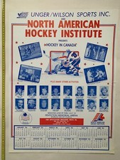 North american Hockey Institute 1986 USA vintage poster