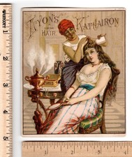 LYON'S KATHAIRON for HAIR Lyon Mfg. NY ?Early Beauty Salon? Trade Card