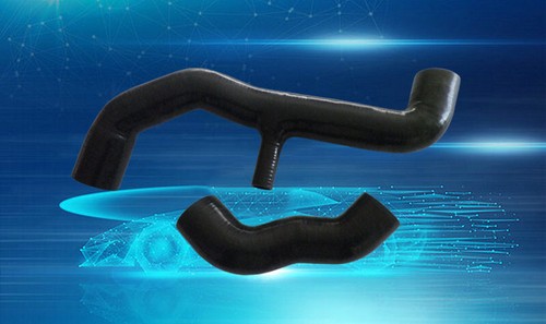 Black silicone radiator - black, hose