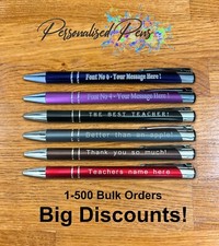Personalised Pens 1-500 Bulk Order Stylus Pens Business LOGO TEXT Customise Pen