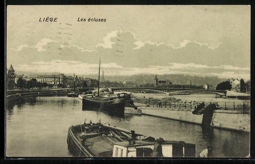 Cpa liege les - les, 1909