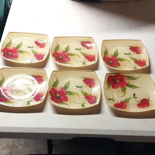 Lot assiettes carrées - 6,