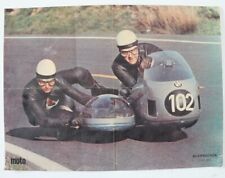 "MOTORCYCLE SIDE CAR POSTER POSTER BMW AUERBACHER from the magazine ""LA MOTO"" 1971