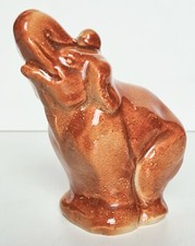 Ancienne tirelire à casser éléphant faience barbotine Onnaing Digoin Non signée