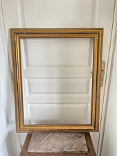 Ancien Cadre Doré Bois Style Louis XVI Feuillure 57x72cm