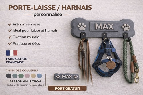 Porte laisse harnais - laisse,