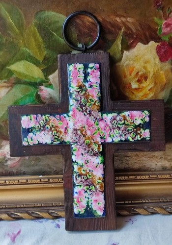 Ancienne croix crucifix bois - ancienne,