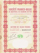 Sté FRANCO BELGE DE MATERIEL DE CHEMINS DE FER - ACTION 42,50 FRANCS - FRANCE