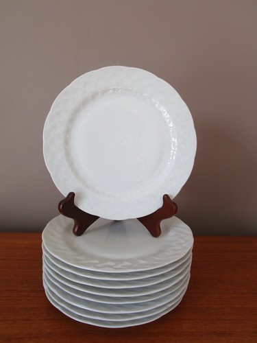 Assiettes dessert blanches - a,