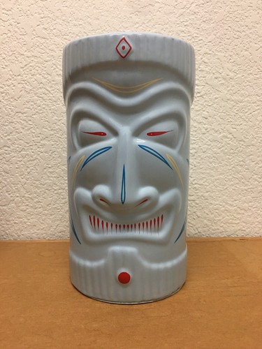 Tiki piggy bank striped art - bank,