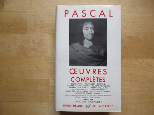 Pleiade pascal oeuvres - pascal,