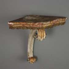 Console Ancien Bois Gravé