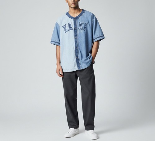 Karl kani chemise homme bleu - kani,