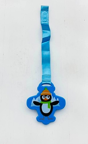 Attache tétine pingouin bleu - pingouin,