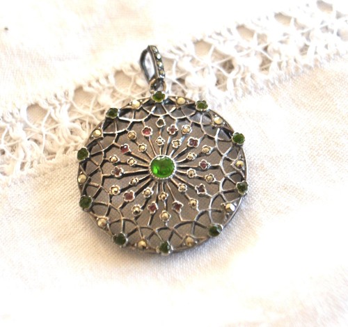 Pendentif médaillon argent - pendentif, en
