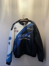 Vintage VIAGRA Mark Martin #6 NASCAR Leather Jacket X Large JH Design USA