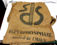 lot 3 identical lime superphosphate burlap bag