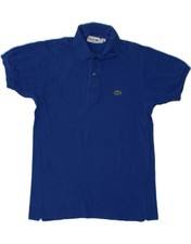 LACOSTE Mens Classic Fit Polo Shirt Size 3 Small Blue Cotton DL32