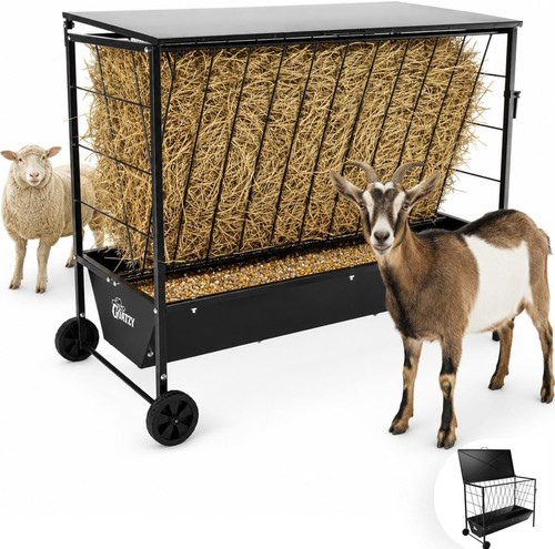 Large goat hay feeder with - goat,