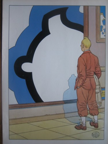 Affiche année 1994 tintin - affiche,