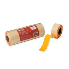 6 rouleaux étiquettes orange