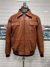 Blouson bomber rétro en cuir