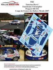 DECALS 1/43 REF 1162 Peugeot