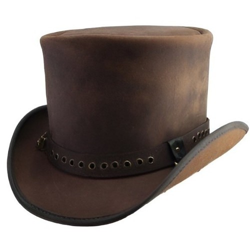Chapeau anneaux cuir - chapeau,