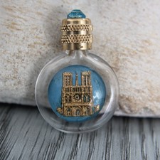4 cm high, empty perfume miniature, Notre Dame de Paris, empty bottle