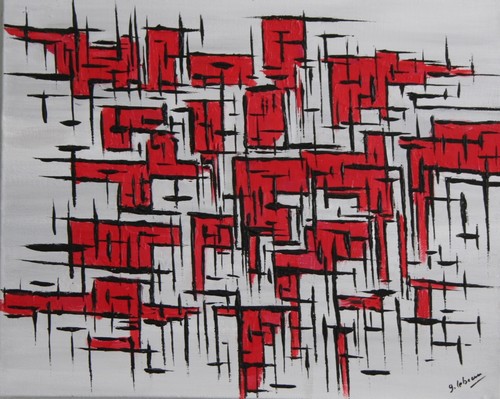 Tableau peinture abstrait - tableau,
