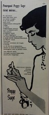 advertising beauty PEGGY SAGE by GRUAU YEAR 1960 M 1194