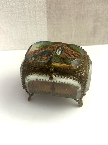Boite coffre bijoux verre - coffre,