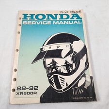 Genuine Honda Shop Service Repair Manual Book 1988 - 1992 XR600R XR600 XR 600 R