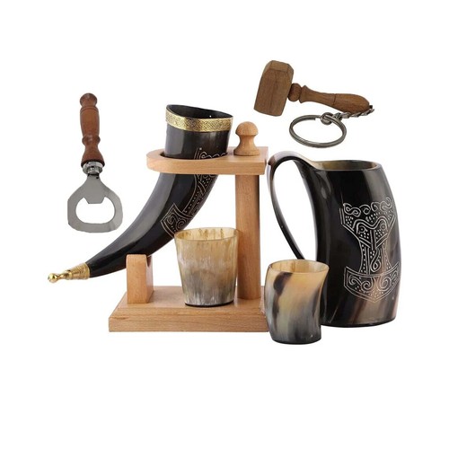 Viking beef horn mug - mug, |