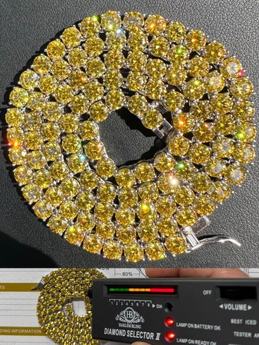 Canary yellow moissanite 5mm - canary,