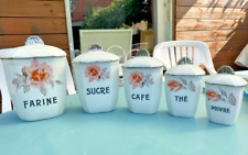 Vintage Ceramic Spice Jars Set of 5