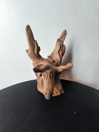 Bois flotté sculpté - , tête