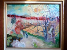 huile / toile 65x54 paysage en