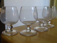 DAUM FRANCE 4 ANCIENS VERRES A