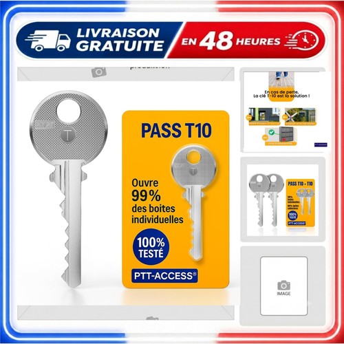 Clé pass ptt t10 - boîte, aux