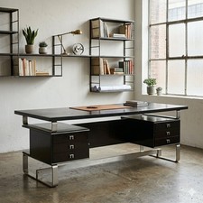 Bureau Vintage Plaqué en Bois