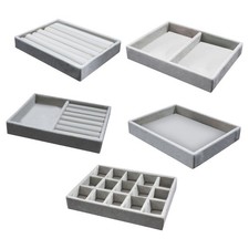 Plateau de présentation de bijoux montre affichage doublure douce boucles