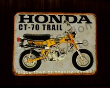 plaque métal vintage Honda CT